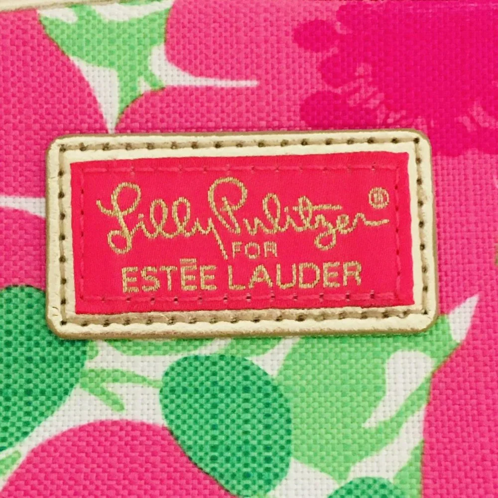 Lilly Pulitzer For Estee Lauder Floral Cosmetic Makeup Bag